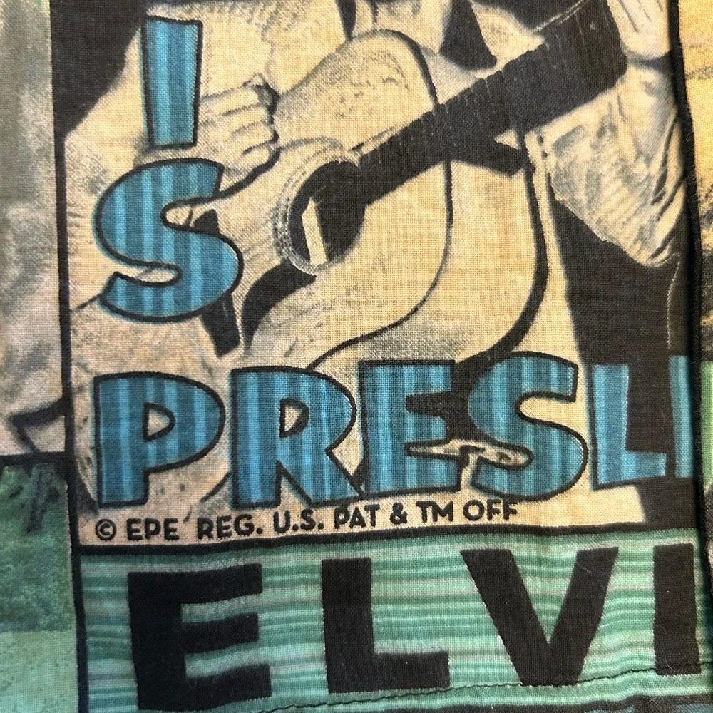 RARE VINTAGE 1960’s Elvis Presley Enterprises Patchwork Shirt Bowling Shirt EPE - Picture 8 of 9